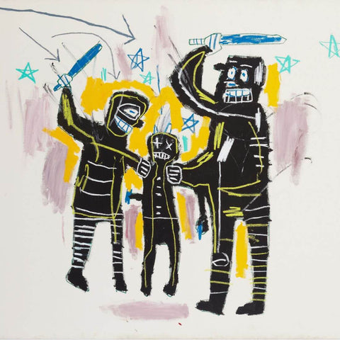 Jailbirds - Jean-Michel Basquiat - Neo Expressionist Painting - Large Art Prints