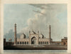Jama Masjid Delhi - Thomas Daniell  - Vintage Orientalist Aquatint Painting of India - Art Prints