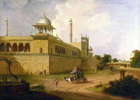 Jami Masjid Delhi  - Thomas Daniell  - Vintage Orientalist Paintings of India - Canvas Prints by Thomas Daniell