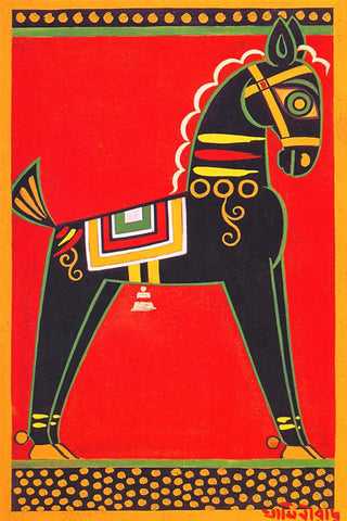 Black Horse by Jamini Roy