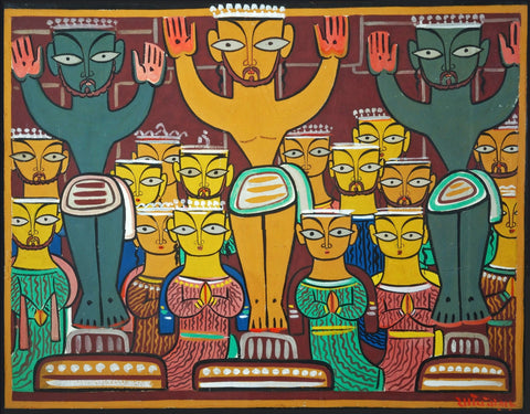 Jamini Roy - Crucifixion by Jamini Roy