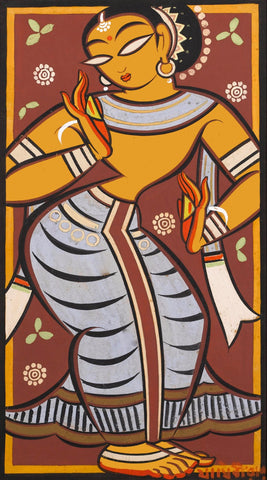 Jamini Roy - Dancing Gopini by Jamini Roy