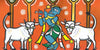 Jamini Roy - Krishna - Canvas Prints