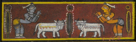 Jamini Roy - Krishna and Balaram - Canvas Prints