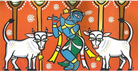Jamini Roy - Krishna - Framed Prints