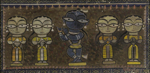 Jamini Roy - Krishna with Gopis - Art Prints