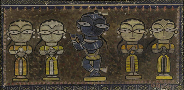 Jamini Roy - Krishna with Gopis - Posters