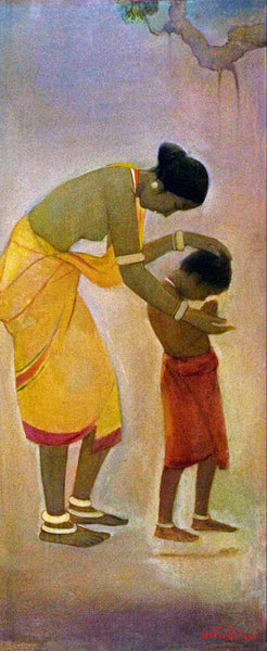 Santhal Mother and Child - Canvas Prints