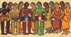 Jamini Roy - Santhal  Musicians and Dancers - Canvas Prints