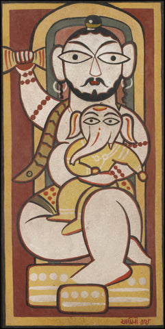 Mahadeva by Jamini Roy