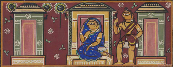 Jamini Roy - Sita And Lakshman - Large Art Prints