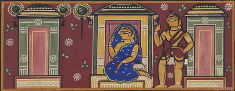 Jamini Roy - Sita And Lakshman - Large Art Prints