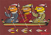 Jamini Roy - Three Boatmen - Canvas Prints