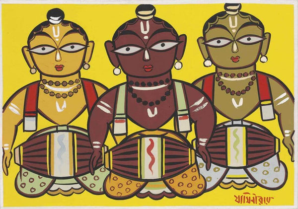 Jamini Roy - Drummers - Framed Prints