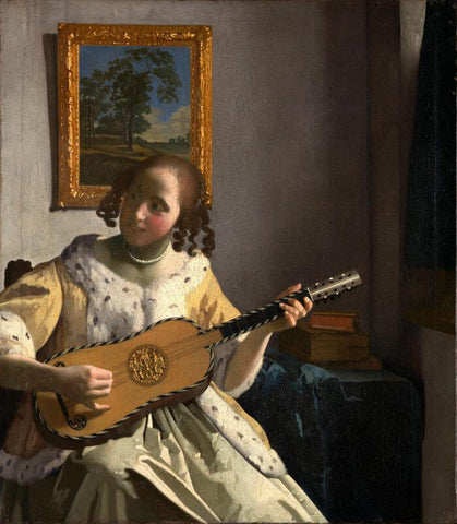 The Guitar Player - Posters by Johannes Vermeer