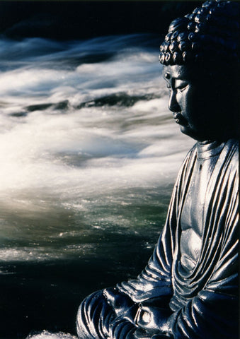 Japanese Art - River Buddha by James Britto