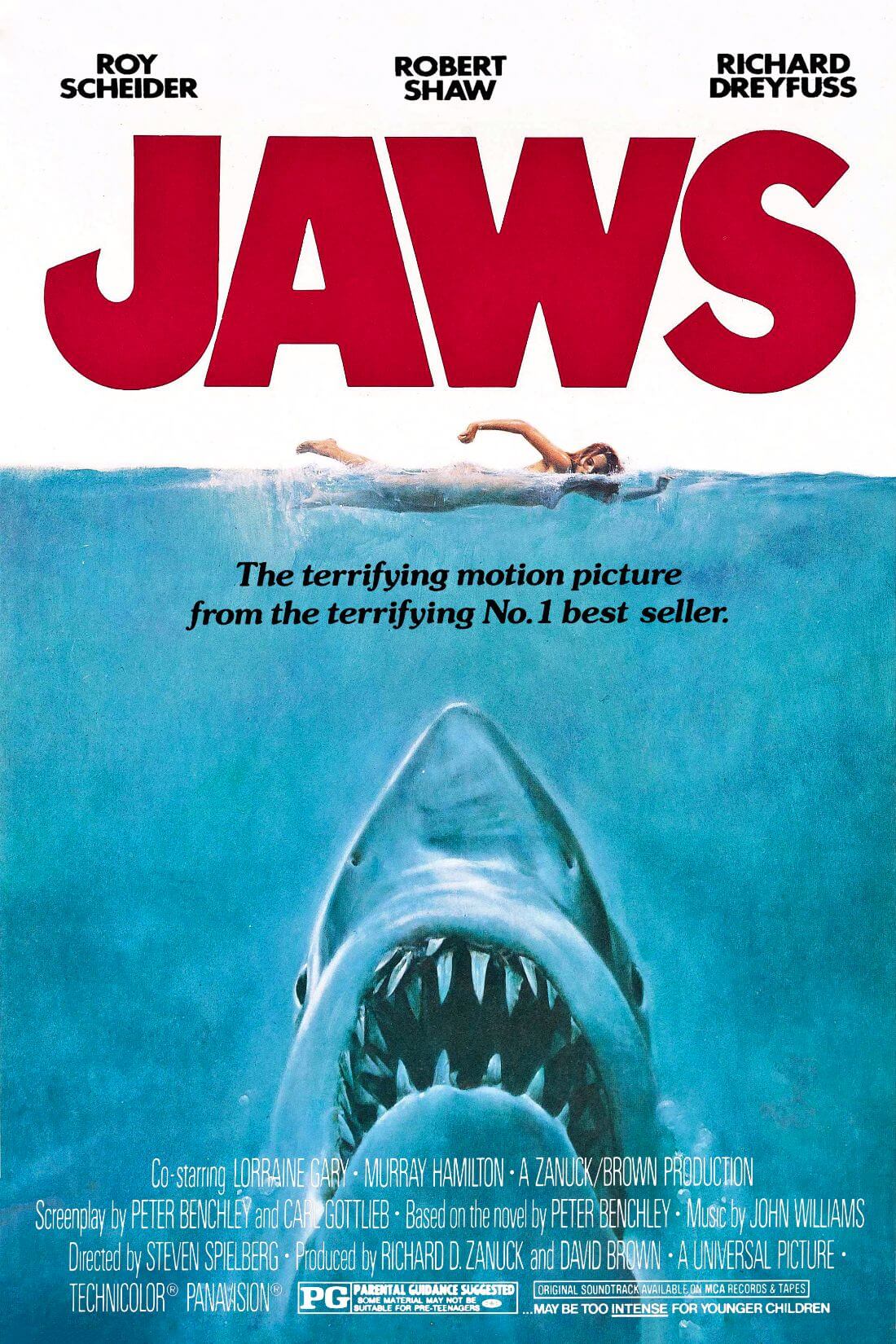 Jaws Steven Spielberg Hollywood Classic Action Movie Original Release Poster Posters