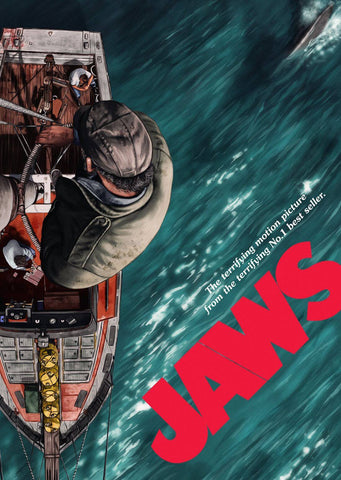 Jaws - Steven Spielberg - Hollywood Movie Art Poster 2 - Framed Prints