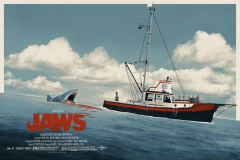 Jaws - Steven Spielberg - Hollywood Movie Art Poster 4 by Movie Posters