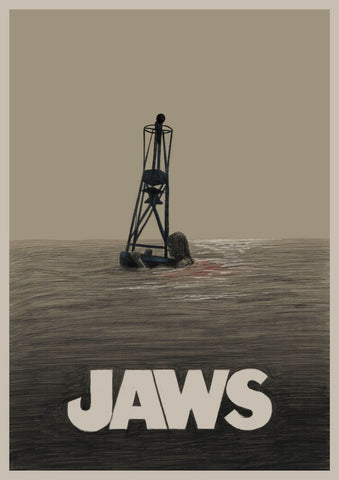 Jaws - Steven Spielberg - Hollywood Movie Art Poster 6 by Movie Posters