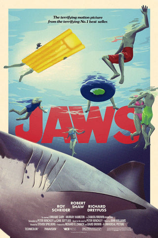 Jaws - Steven Spielberg - Hollywood Movie Art Poster 8 - Canvas Prints