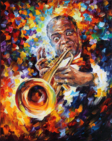 Jazz Legend Louis Armstrong - Large Art Prints by Leo