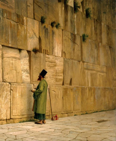 The Wailing Wall - Canvas Prints by Jean Leon Gerome