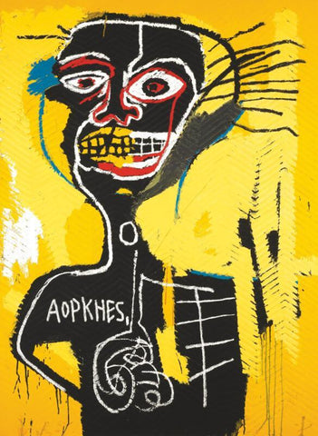 Untitled-(Skull With Yellow Background) - Canvas Prints by Jean-Michel Basquiat