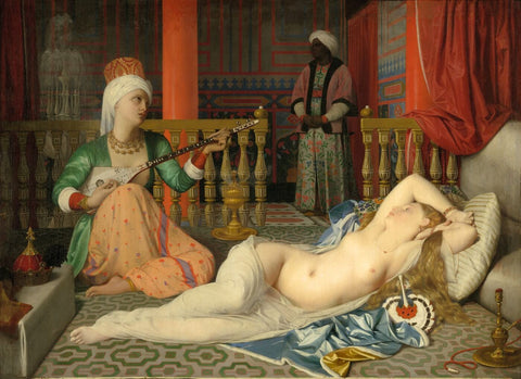 Jean-Paul Flandrin - Odalisque With Slave by Jean