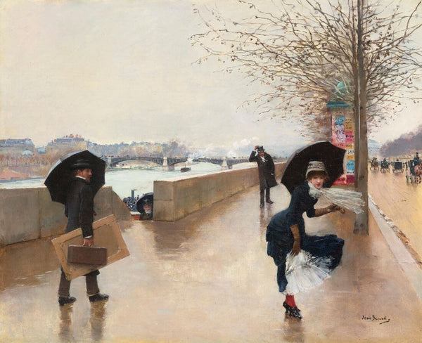 The Wind - Jean Béraud - Canvas Prints