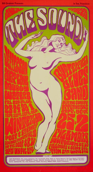 Jefferson Airplane - Winterland 1966 - Fillmore West - Rock And Roll Music Concert Poster - Large Art Prints