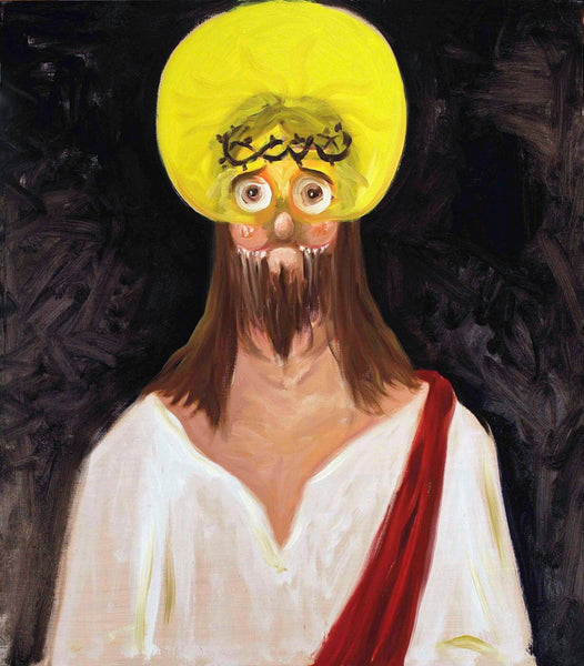 Jesus Crowned With Thorns - George Condo - Modern Abstract Art Painting - Large Art Prints