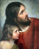 Jesus Christ And The Young Child – Carl Heinrich Bloch - Christian Art Painting - Life Size Posters