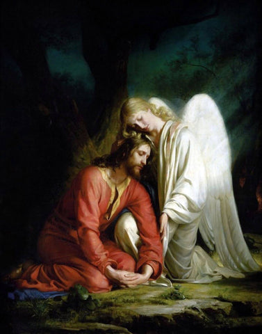 Jesus Christ In The Garden of Gethsemane – Carl Heinrich Bloch 1879 - Christian Art Painting
