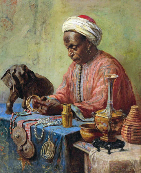 Jewelry Maker - Gyula Tornai - Orientalist Art Painting - Posters