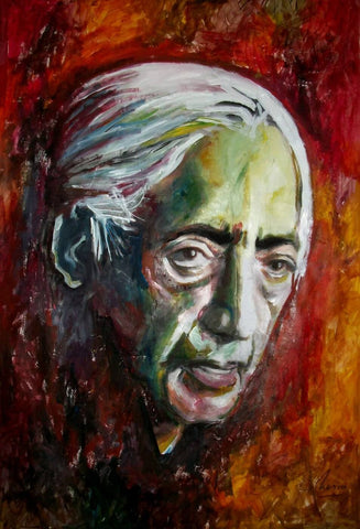 Jiddu Krishnamurthi -Oil Painting - Posters by Marckel