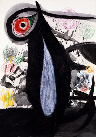 Joan Miró - Femme-personnage-oiseau by Joan Miró