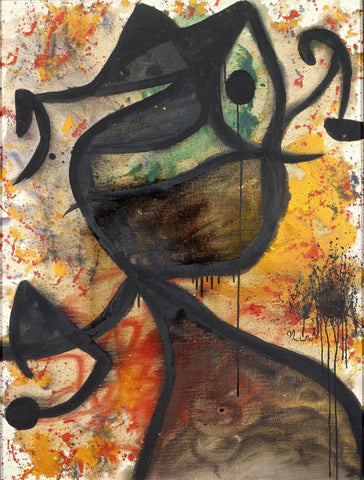 Joan Miró - Personnage-oiseaux-Personaje-pjaros - Canvas Prints