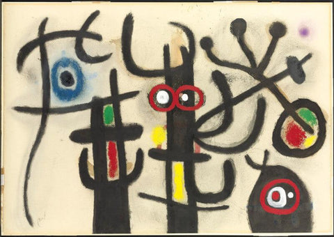 Personnages Et Oiseaux - Posters by Joan Miró