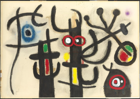 Personnages Et Oiseaux by Joan Miró
