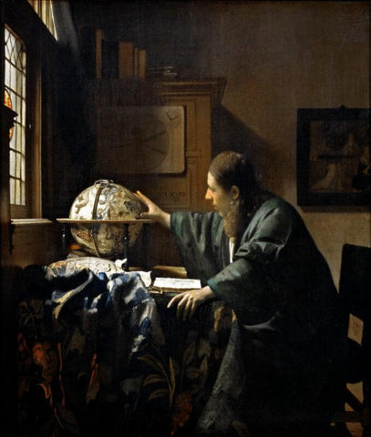 The Astronomer - Canvas Prints by Johannes Vermeer