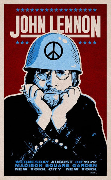 John Lennon 1972 Madison Square Garden - Concert Vintage Poster - Large Art Prints