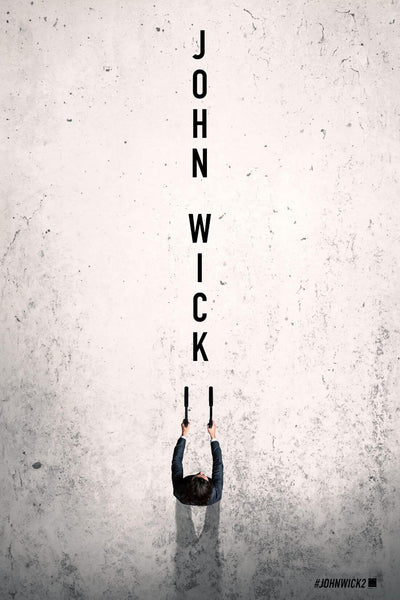 John Wick Chapter 2 - Keanu Reeves - Hollywood Action Movie Minimalist Poster - Large Art Prints