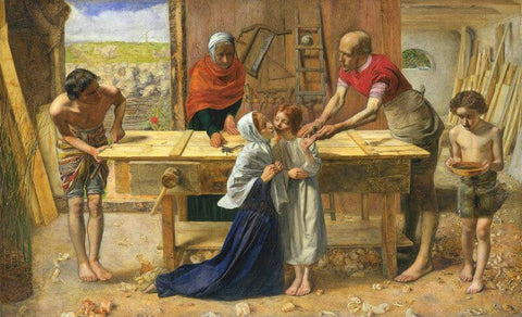 Christ In The House Of His Parents - Canvas Prints by John Everett Millais