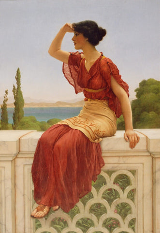 The Signal - Canvas Prints by John William Godward