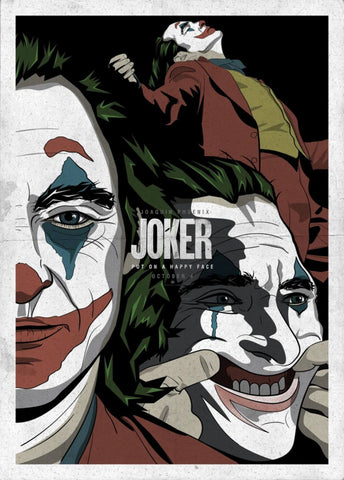 Joker - Joaquin Phoenix - Fan Art - Hollywood Minimalist Movie Poster 3 - Framed Prints