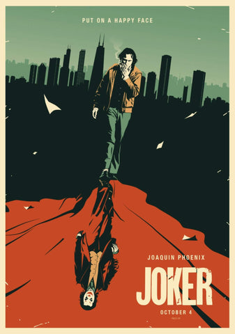 Joker - Joaquin Phoenix - Fan Art - Hollywood Minimalist Movie Poster - Framed Prints