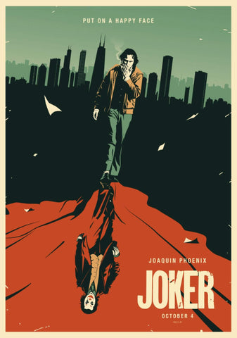 Joker - Joaquin Phoenix - Fan Art - Hollywood Minimalist Movie Poster by Joel Jerry