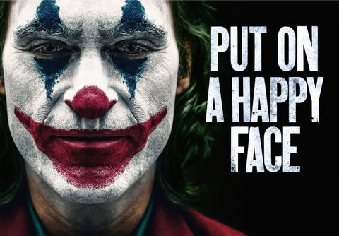 Joker - Put On A Happy Face - Joaquin Phoenix - Hollywood English Movie Poster 5 - Posters by Ryan