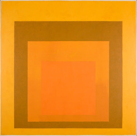Homage to the Square: Amber Setting - Canvas Prints